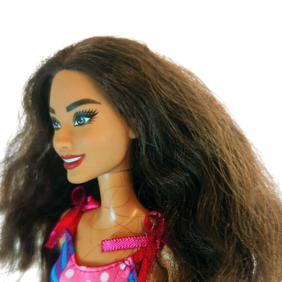 Barbie Fashionistas Doll #182 Hispanic Wavy Brunette Hair Redressed - Picture 5 of 5